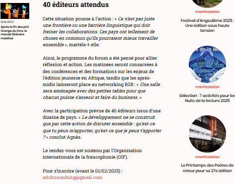 Livres Hebdo FEJA 2